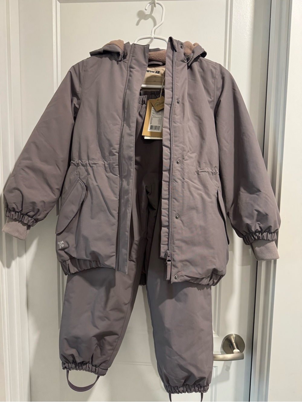 NWT: WHEAT Kids Insulated Winter Coat & Snow Pants - Taupe